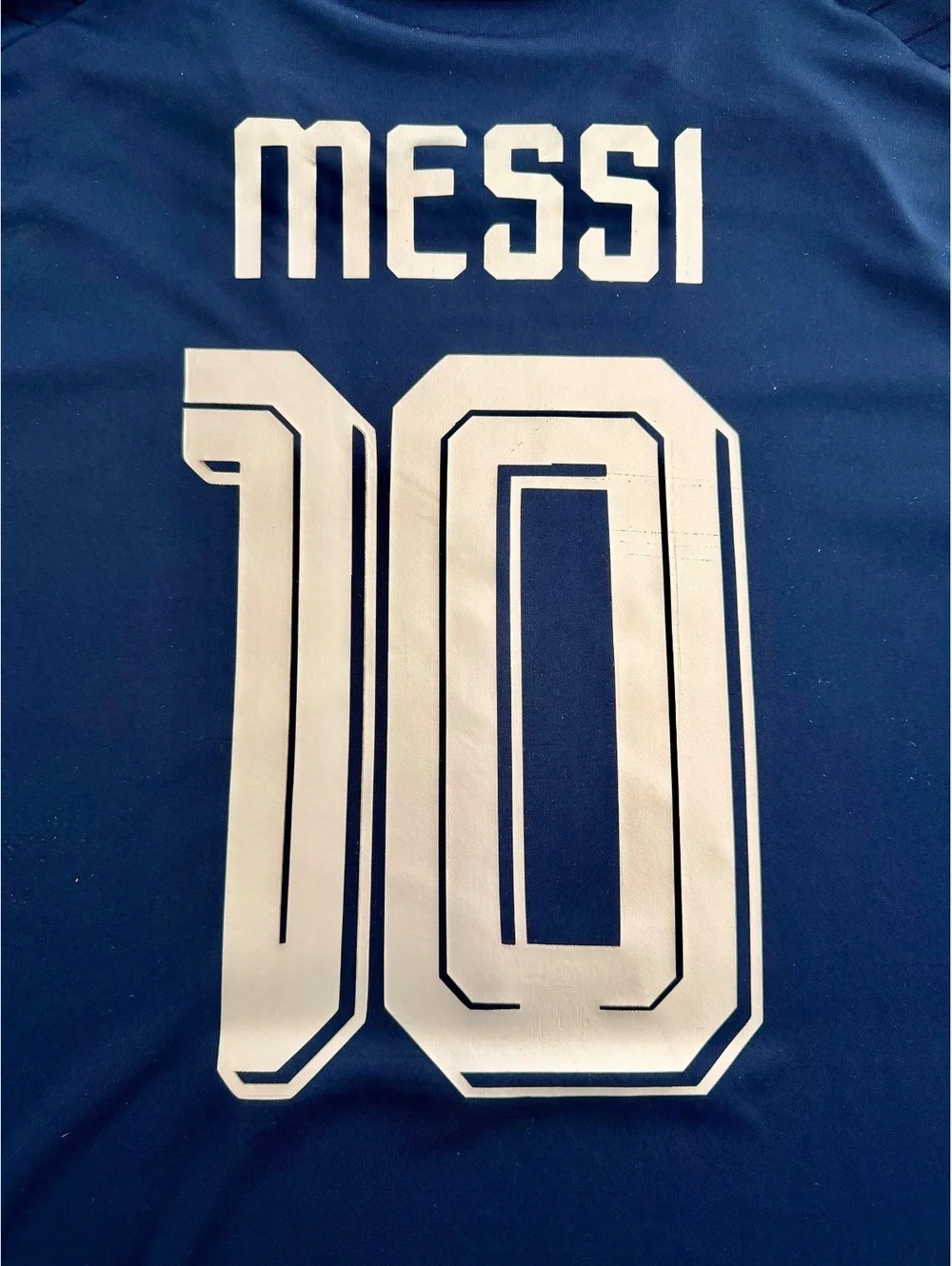Messi Argentina Adidas Blue and Silver details Large